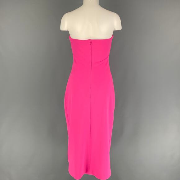 SOLANCE LONDON Pre-Fall 18 Size 4 Pink Polyester Strapless Dress - Picture 3 of 5